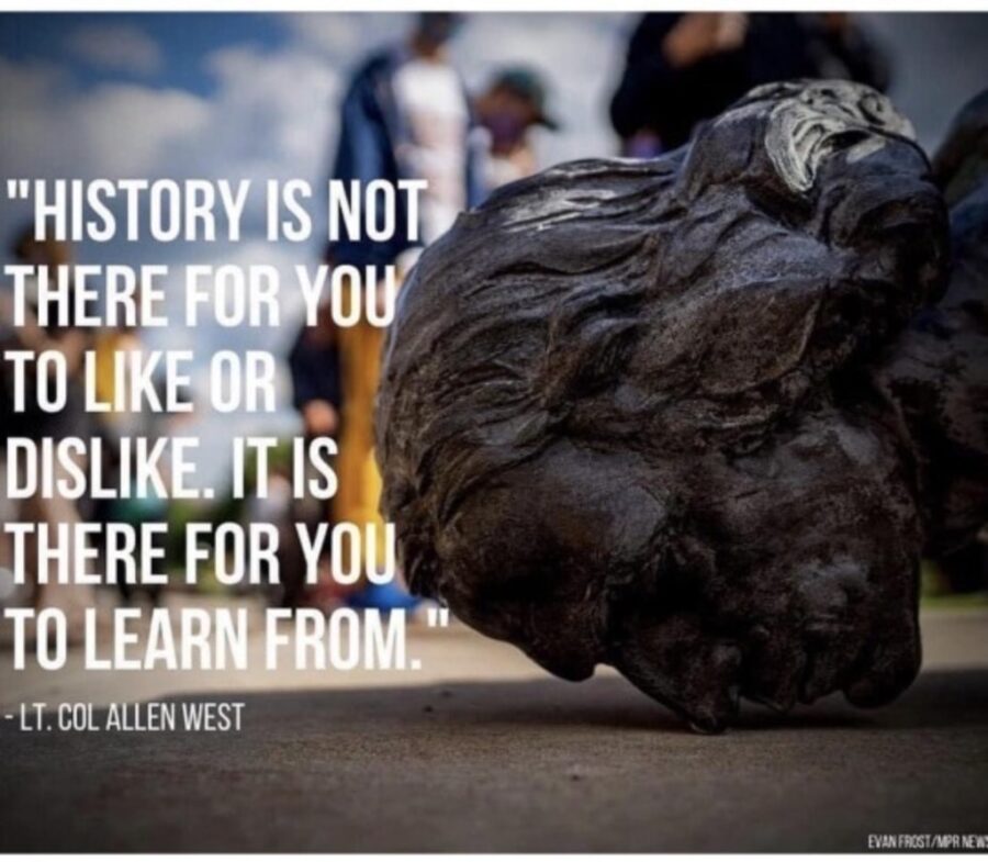 “HISTORY is not there for you to like or dislike. It is there for you